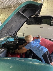 Harlan Helping Grandpa
